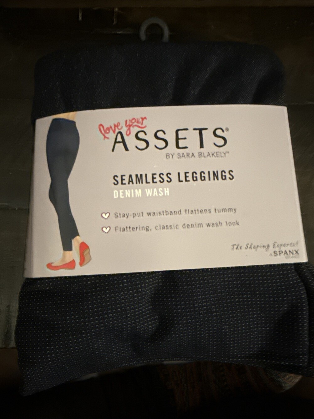 Love Your Assets by Sara Blakey Spanx denim wash tummy control leggings medium